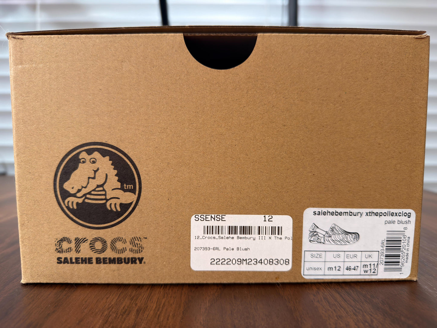 Salehe Bembury X Crocs The Pollex Clog Kuwata (Pale Blush) - Size 12 (Used)